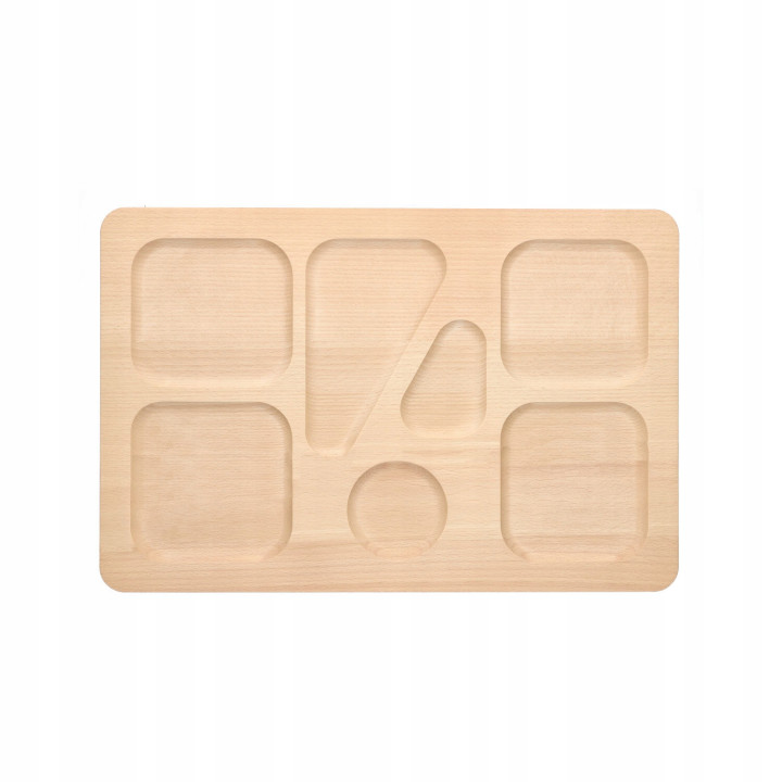 Holztablett 45x30x2 cm aus Buchenholz, massiv und elegant