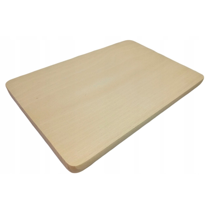 Großes Schneidebrett Holztablett rechteckig 30X20 cm Massivholz Buche