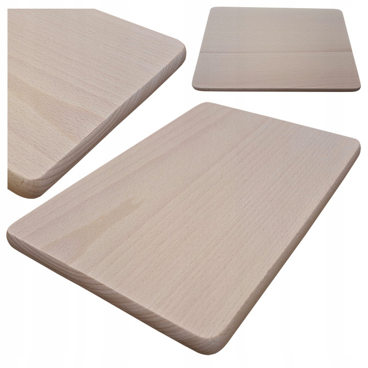 Großes Schneidebrett Holztablett rechteckig 30X20 cm Massivholz Buche