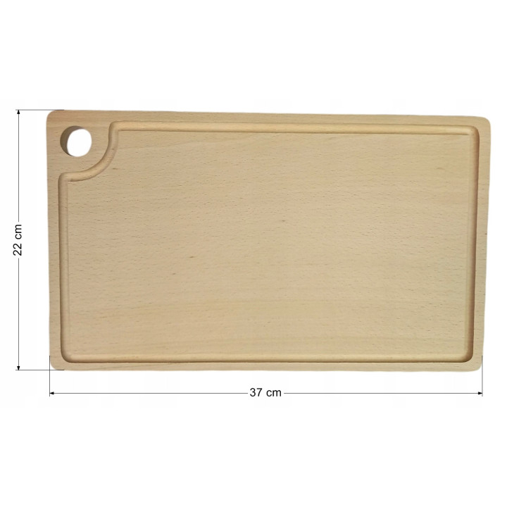 HOLZSCHNEIDEBRETTER RECHTECKIG MIT RILLE 4ER SET