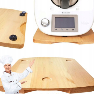 HOLZSTÄNDER BRETT FÜR THERMOMIX TM5 TM6 MASSIVE BUCHE + GRATIS!!