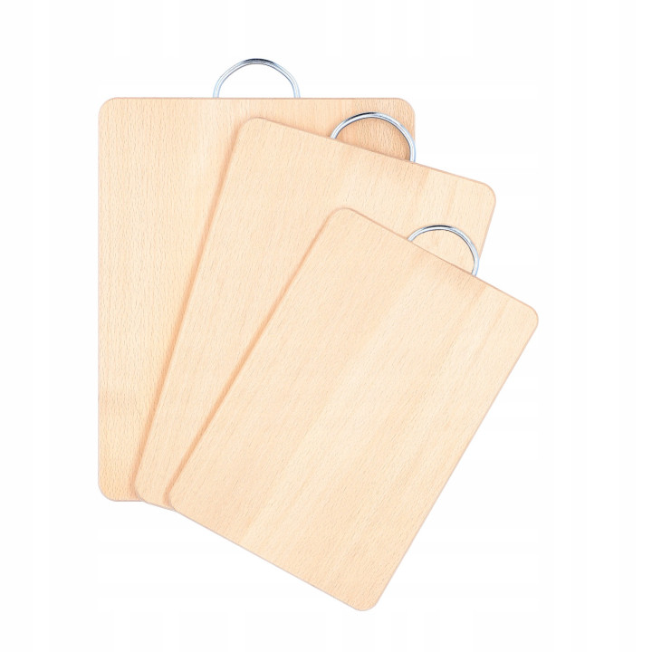 Mwood 3er Set Holzbretter Mit Metallgriff Verschiedene Größen