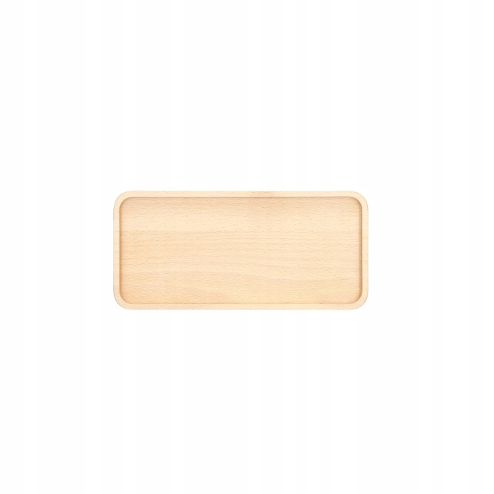 Holztablett Rechteckig Für Snacks Kuchen Kaffee Tee Buche 25x12 cm