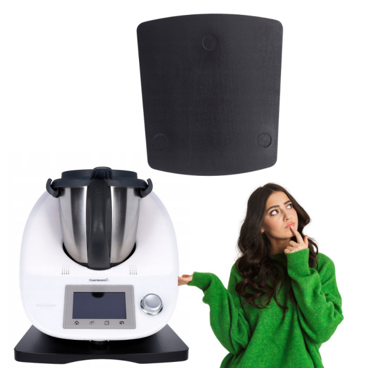 STÄNDER BRETT FÜR THERMOMIX TM6 TM5 HOLZ SCHWARZ BUCHE POLNISCH