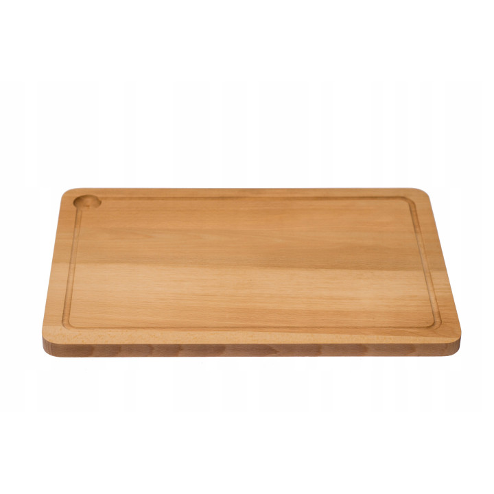 Schneidebrett 45x30 massiv Buche polnische Produktion mit Rillen